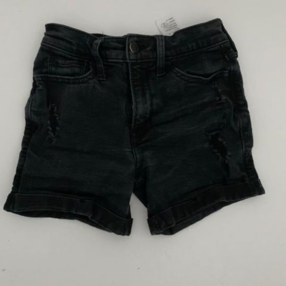 Hollister Black Denim Shorts With Rips